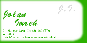 jolan imreh business card